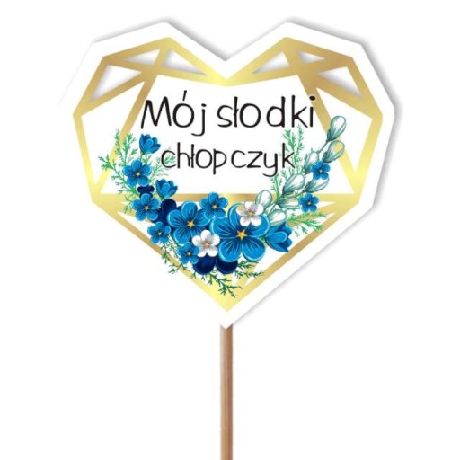TOPPER dlhá kytica PIKER MY sweet BOY
