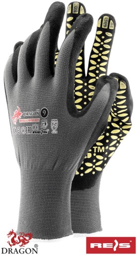 Pracovné rukavice lycrové ochranné rukavice DRAGON YELLOWBERRY veľkosť 7 - S
