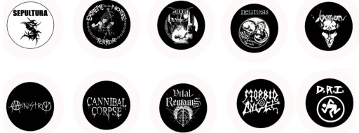 BADZIK PUNK METAL ANARCHY PENTAGRAM PIN