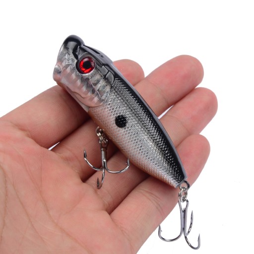 POPPER FLOPPER Wobler OKÁS PIKE F141 SILVER