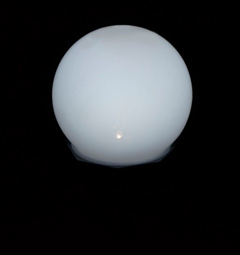 solárna záhradná lampa, mliečna, BIELA GUĽA 10cm P011