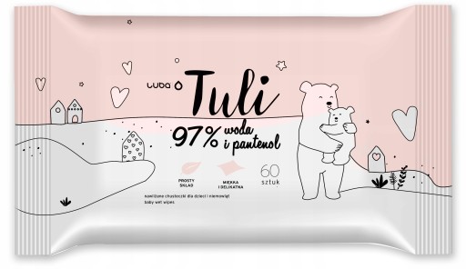 TULI VLHČENÉ Utierky PRE DETI A BOJČATÁ S PANTENOLOM 97% VODA 60KS