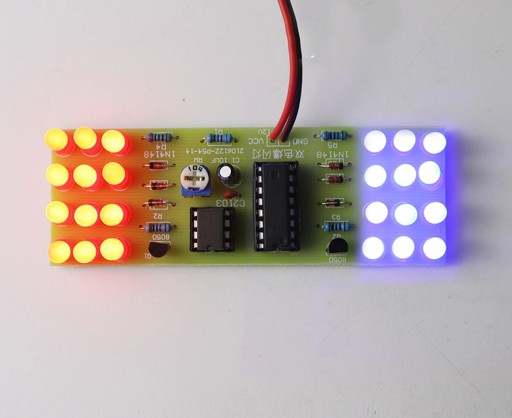 Policajný stroboskop s 24 LED svetelným efektom pre lekcie DIY spájkovania
