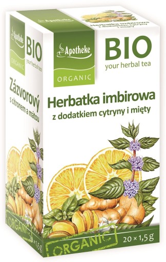 Čaj zázvorový citrón a mäta BIO 30g Apotheke
