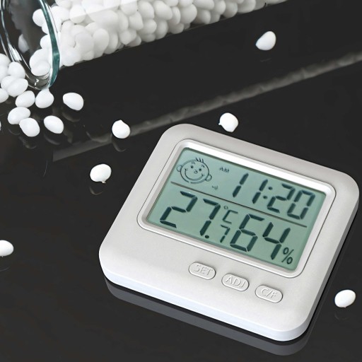 TEPLOMER ELEKTRONICKÝ vlhkomer SONDA HODINY SENZORA METEOSTANICE