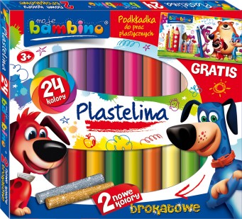 Plastelína 24 farieb + BAMBINO podložka ZDARMA