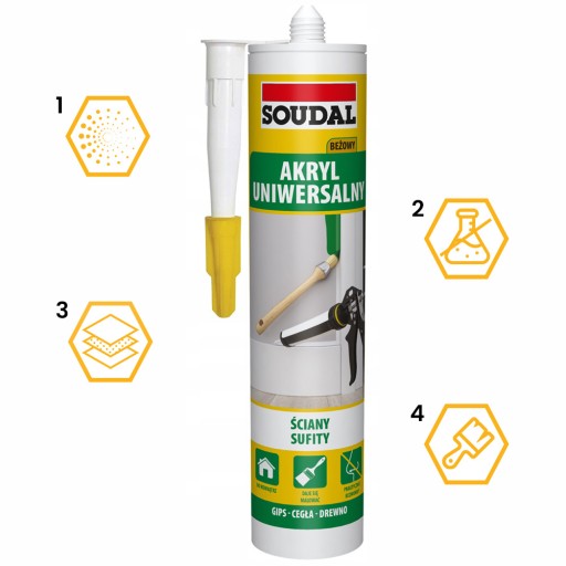UNIVERZÁLNY AKRYLOVÝ TESNENIE BÉŽOVÝ SOUDAL 280ml