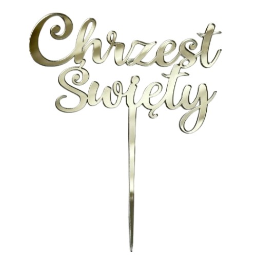 Holy Baptism 13cm Baptism Topper PLEXI SILVER zrkadlo