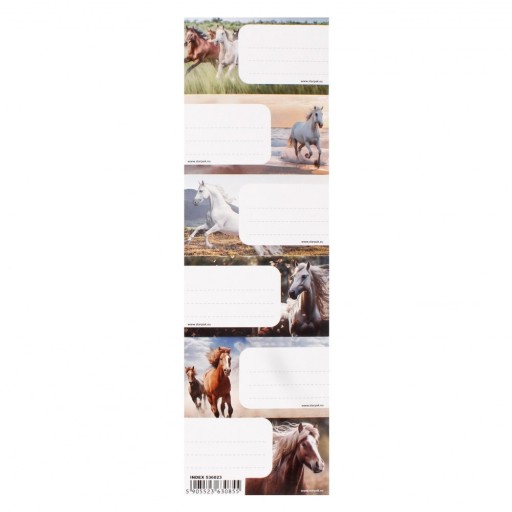Nálepky nálepky na zošity STARPAK kone kone HORSES mix 6 kusov (536023)