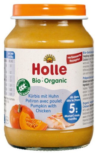 HOLLE BIO Zdravá tekvica s kuracím mäsom a ryžou