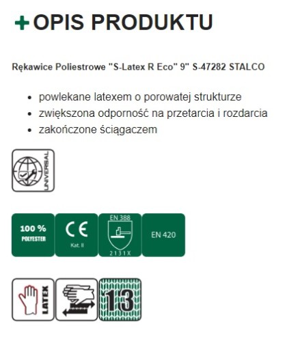 RUKAVICE PRACOVNÉ RUKAVICE STALCO S-LATEX R 9 L S-47282 VEĽMI PEVNÉ
