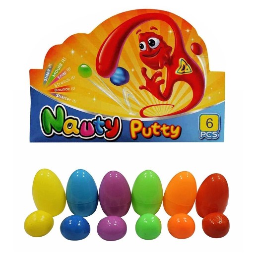 MAGICKÁ SMART PLASTICÍNA VO VAJECKÁCH 6 FARIEB SENZOLASTIKA HLINOVEJ HLINY