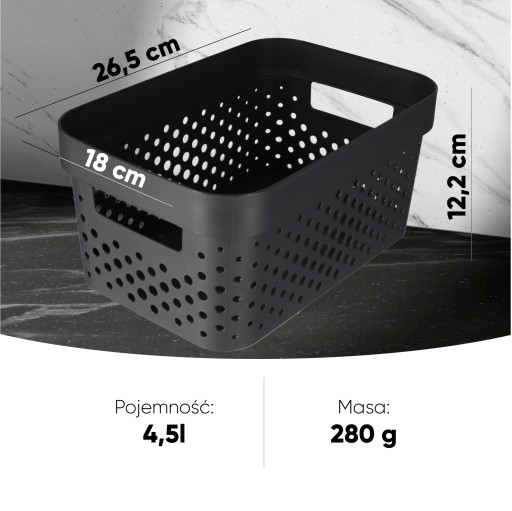 CURVER ECO PREŠIEROVANÁ KRABICA KONTAJNER 4,5 L SIVÁ