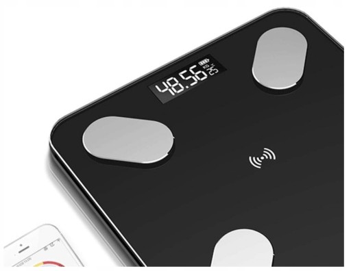 ANALYTICKÁ KÚPEĽŇOVÁ VÁHA TENKÁ SMART VÁHA 25v1 BLUETOOTH 180 KG