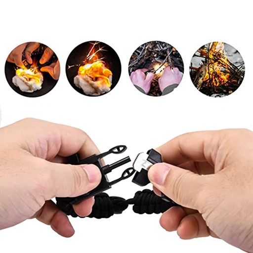 NÁRAMOK PREŽITIA S KOMPASOM PARACORD 5 V 1