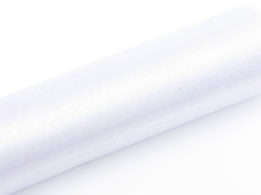 Organza organza hladká biela - 16 cm x 9 metrov