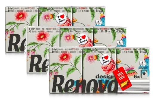 3x Renova Design Spring vreckové utierky 6x7