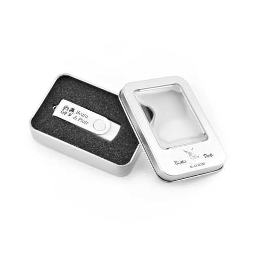 Pendrive 4 GB 2.0 + Metal Box + SVADOBNÉ gravírovanie