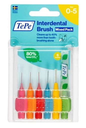 TePe MIX Zubné kefky /0,4mm-0,8mm/ 6 ks.