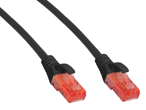 Cat.6 UTP patch kábel RJ45-RJ45 1:1 Cu AWG26 čierny 2m
