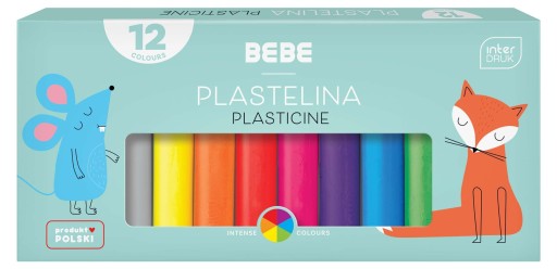 INTERDRUK BEBE FRESH SCHOOL Plastelína 12 farieb