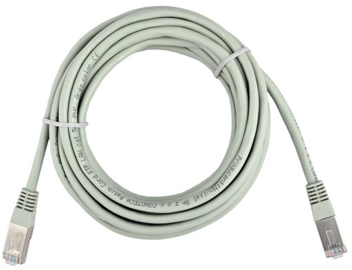Kábel Internet Sieťový kábel Patchcord LAN RJ45 Cat 5e 5m tienený