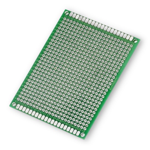 Prototyp DPS 6x8 cm, obojstranný, 594 otvorov, potlač 2,54 mm