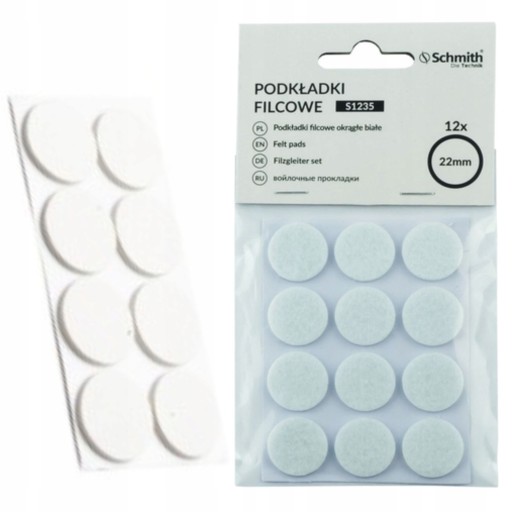 PLSTENÉ PODLOŽKY NA NÁBYTOK, SADA 12 KS