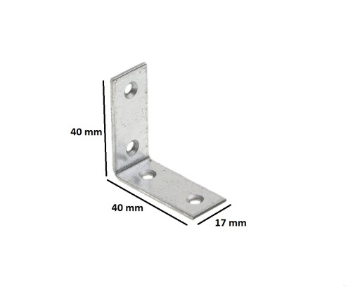 ÚZKÝ UHOL 40x40x17mm SPOJENIE 10 KS