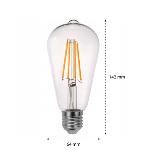 E27 LED FILAMENT EDISON RETRO DEKORATÍVNA 10W žiarovka