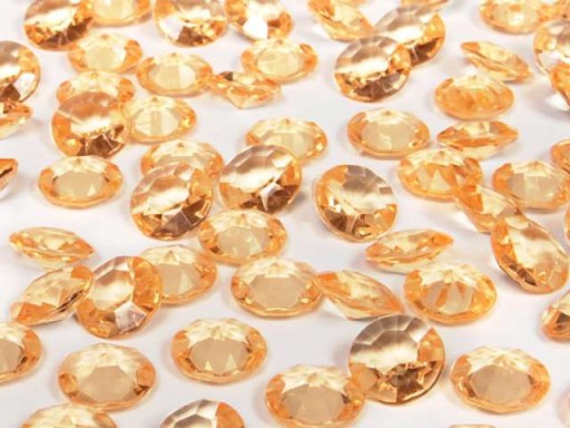 DIAMANTY svadobné kryštály 12 mm zlato 100 ks