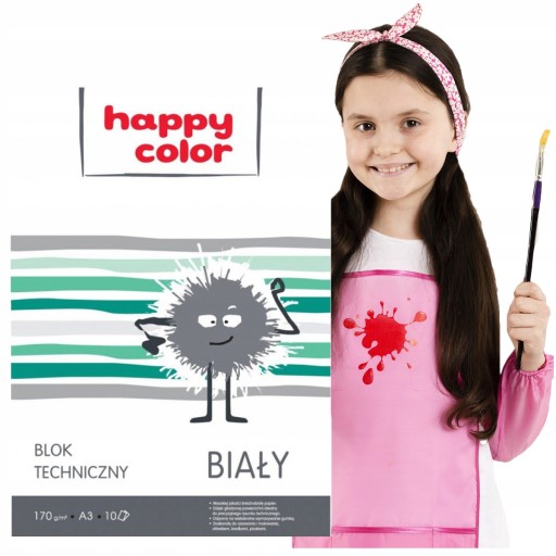 HAPPY FARBA BIELY PAPIEROVÝ BLOK A3 TECHNICKÝ BLOK