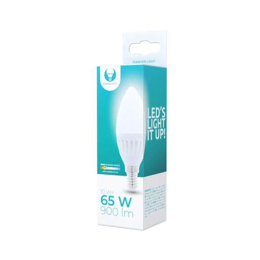 LED žiarovka E14 10W 900lm teplá biela sviečka