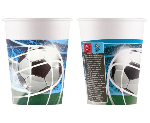 papierové poháre Lopta - Futbal - 6 ks