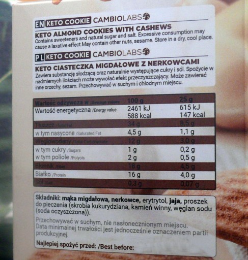 KETO sušienky bez cukru, sladené erytritolom