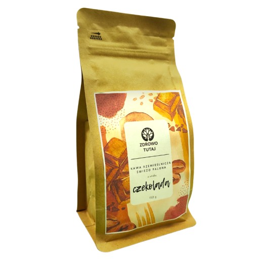Ochutená zrnková káva, čokoláda, čerstvo pražená Arabica, 150 g