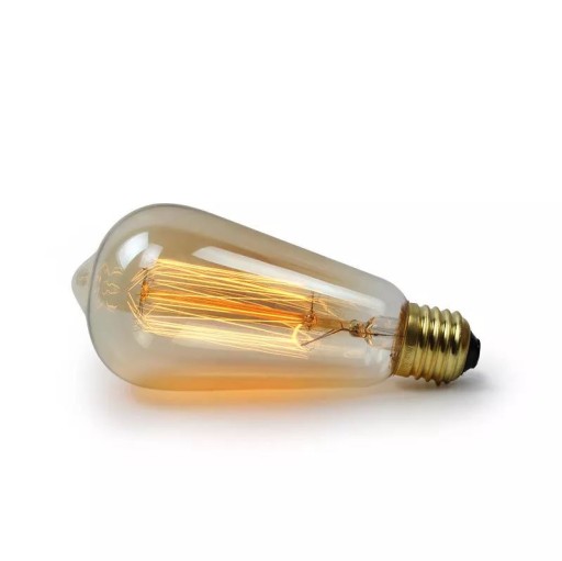 Ozdobná ŽIAROVKA E27 RETRO Edison ST64 - DYMOVÉ SKLO - SILNÁ