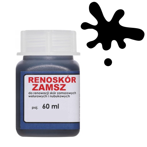Farba na semišovú a nubukovú velúrovú renolkožu na galantérnu obuv 60ml čierna