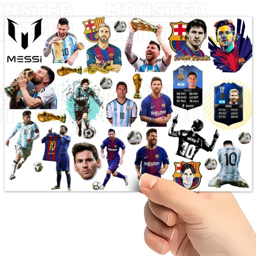 UMÝVAJÚCE DOČASNÉ TETOVANIE PRE DETI LIONEL MESSI ORIGINÁLNE DIZAJNY
