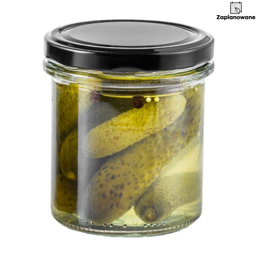 dóza murár 350ml dóza na zákusky džem čierny uzáver 350 ml