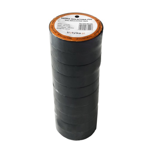 PVC izolačná páska, 18 mm x 10 m, 1 kus, čierna - PROFESIONÁL