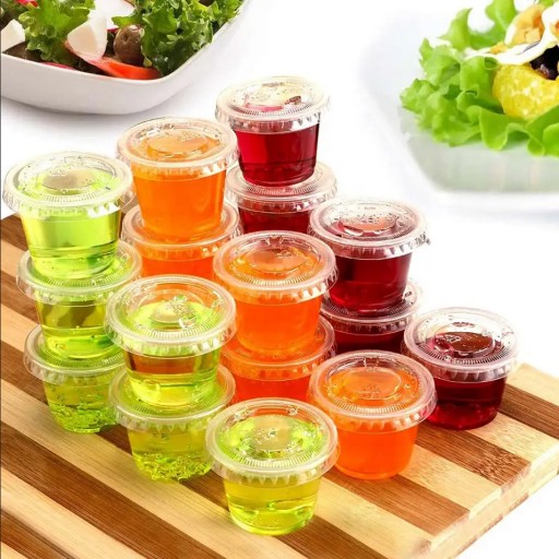 NÁDOBY + viečka NA OMÁČKU DIP DRESSING OMÁČKA 80ml TESNÉ viečko