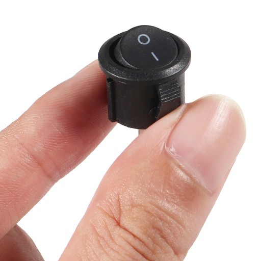MINI NÁBYTOKOVÝ SPÍNAČ 250V 50Hz 2A Čierny
