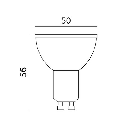 LED žiarovka GU10 5W teplá farba KAGU5.0CB Kobi