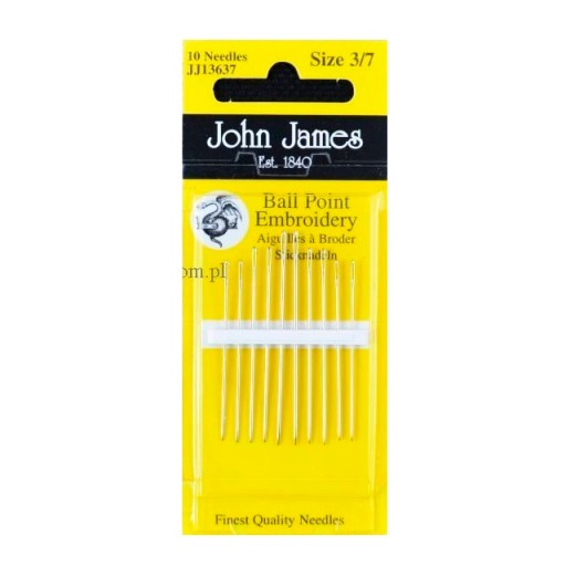 JOHN JAMES VYŠÍVACIE IHLY - 10 ks - 3/7
