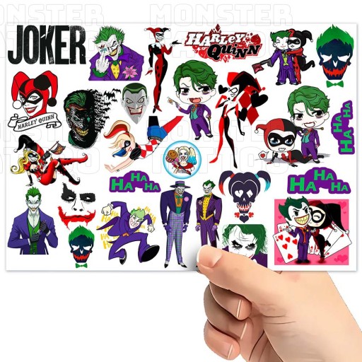 UMÝVAJÚCE DOČASNÉ TETOVANIE PRE DETI DETSKÝ JOKER ORIGINÁLNE DIZAJNY