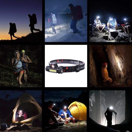 LED HLAVOVÁ LAMPA 4v1 MINI SVETLOMET S MAGNETOM