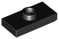 LEGO ELEMENT Platňa modifikovaná 1x2 Jumper Čierna / čierna 15573 6ks. - NOVÝ