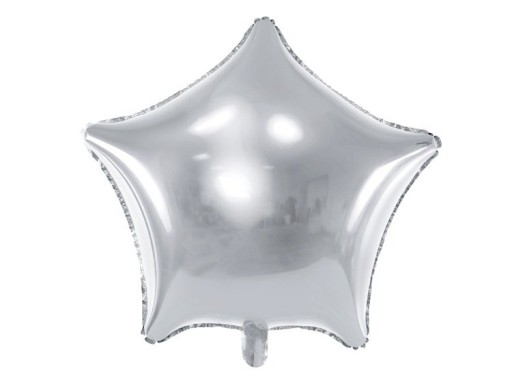Strieborné balóny s hviezdičkami na narodeniny, fóliové dekorácie, 48cm, 5 kusov