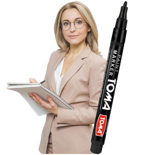 TOMA Olejová farba v pere Black Permanent